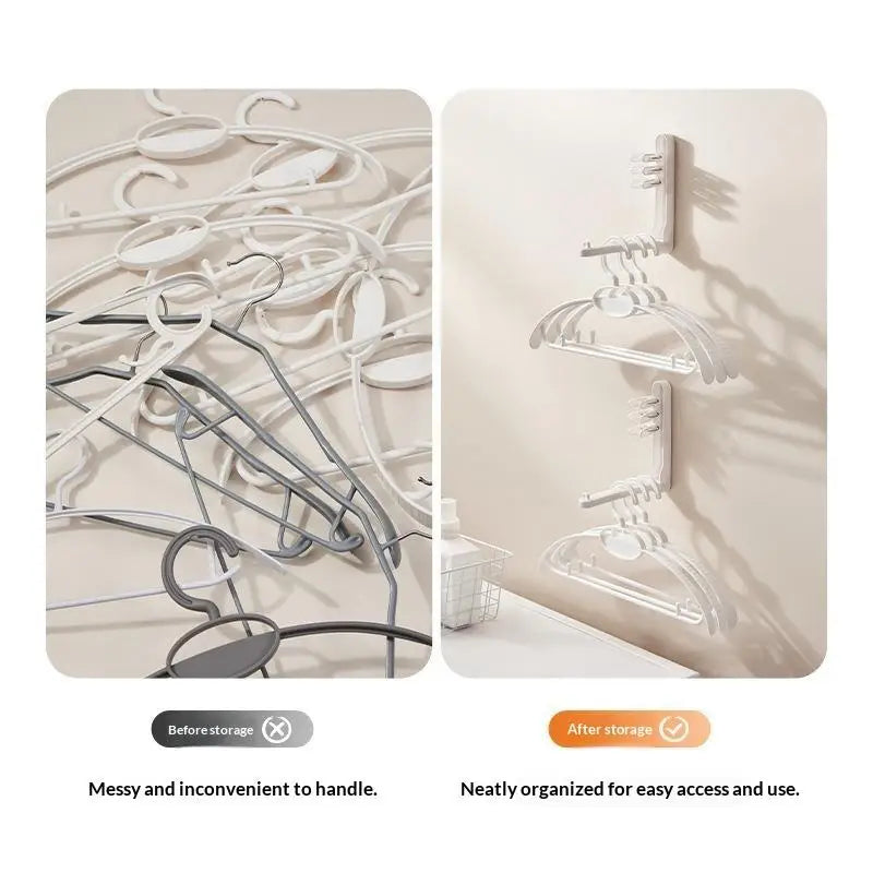 Foldable Wall-Mounted Hanger Organizer with Clips | Space-Saver Hanger Storage Organizer Nixie