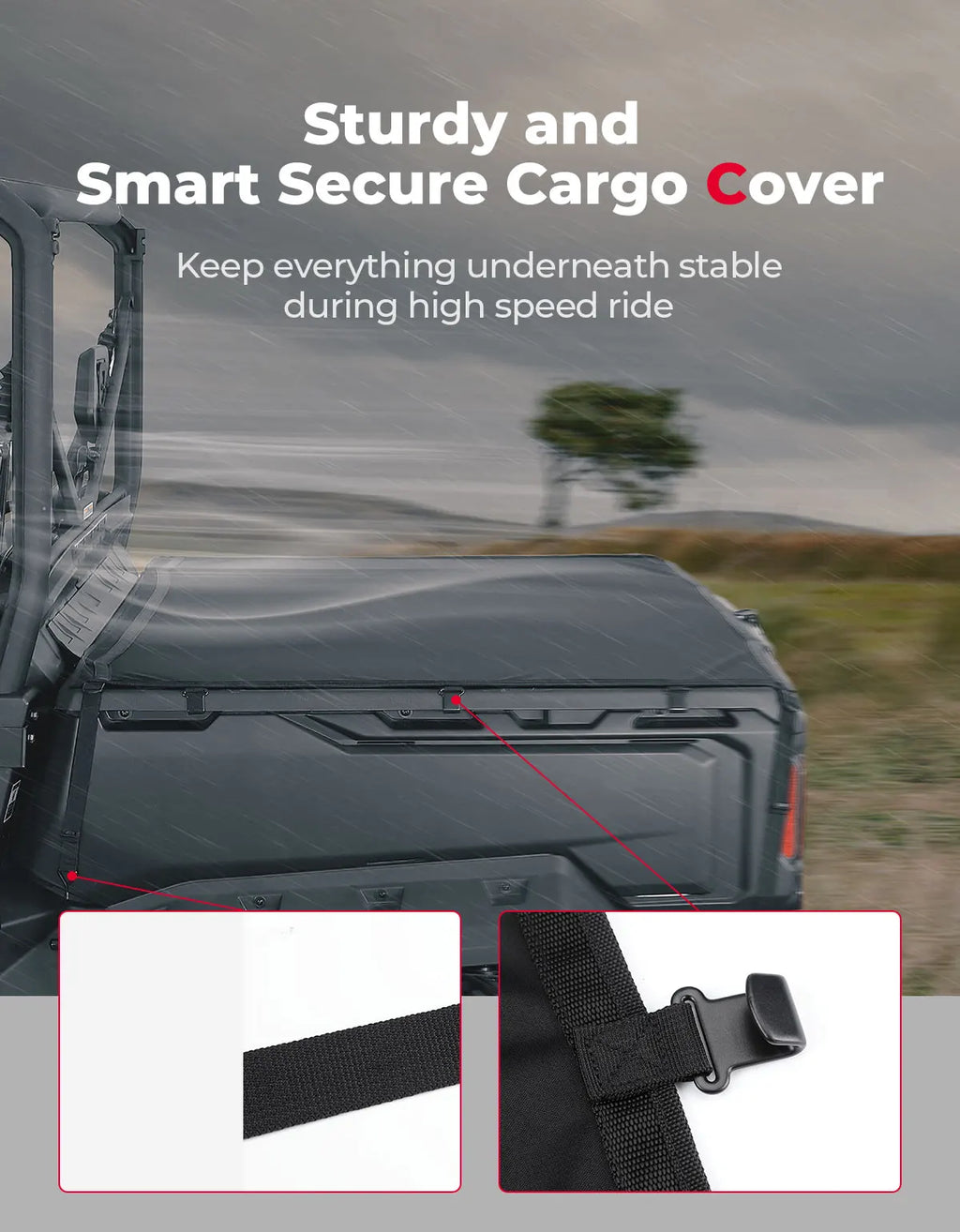 Can-Am Defender Tonneau Cover – Waterproof UV50+ Cargo Bed Cover UTV Cargo Bed Cover Nixie