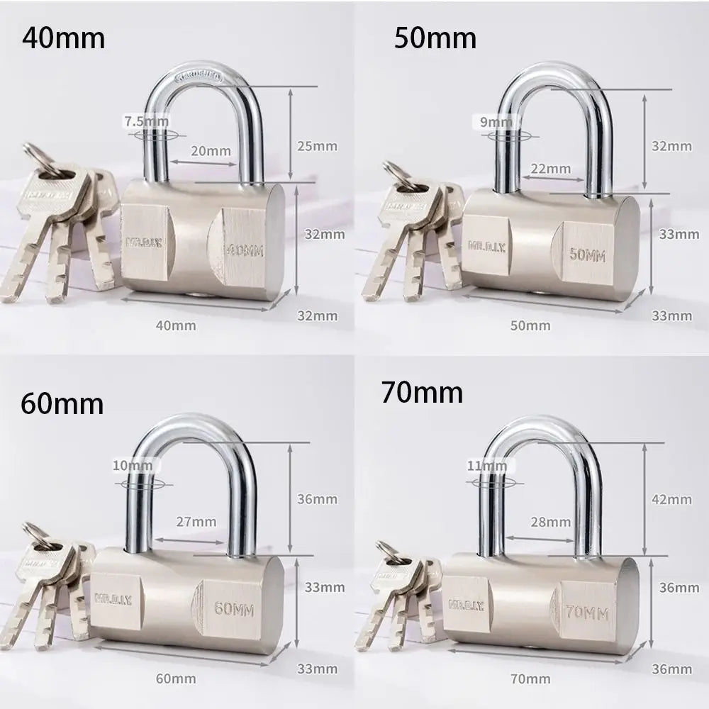 Heavy Duty Stainless Steel Waterproof Padlock with Keys
