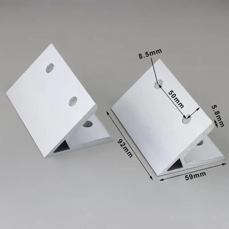 2Pcs 45° Aluminum Corner Bracket for 2020–8080 Extrusion Profiles Aluminum Corner Bracket Nixie 100