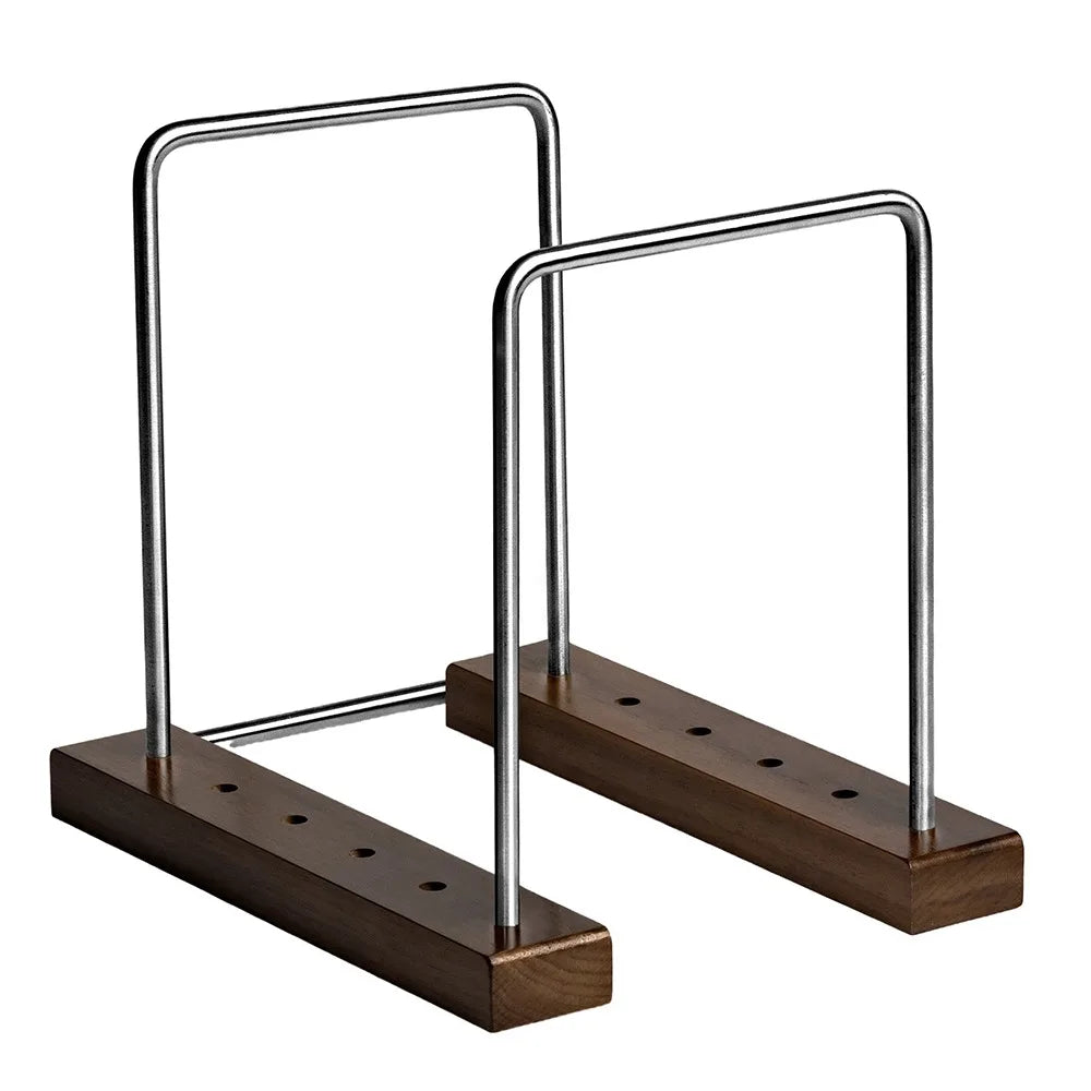 Solid Walnut Vinyl Record Stand – Adjustable LP & CD Holder
