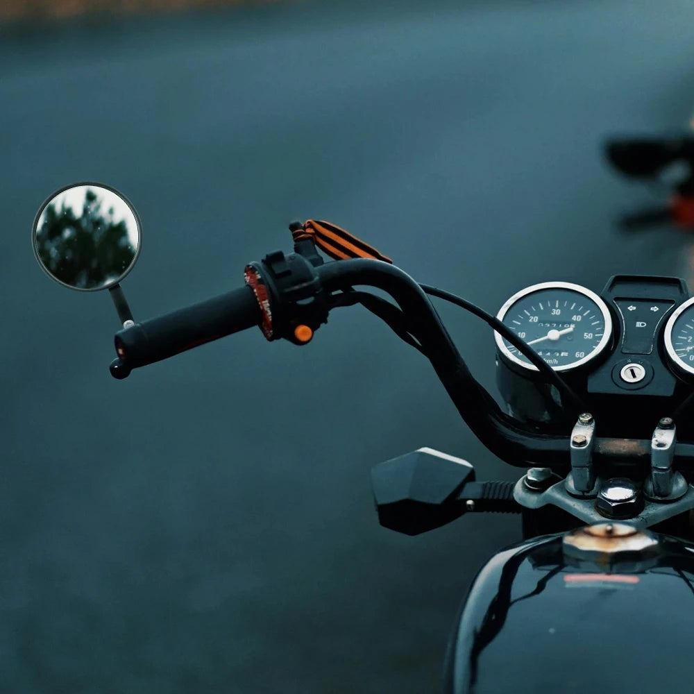 KEMITOUR Round Bar End Mirrors E-Mark CNC Aluminum 7/8" Universal Motorcycle Bar End Mirrors Nixie