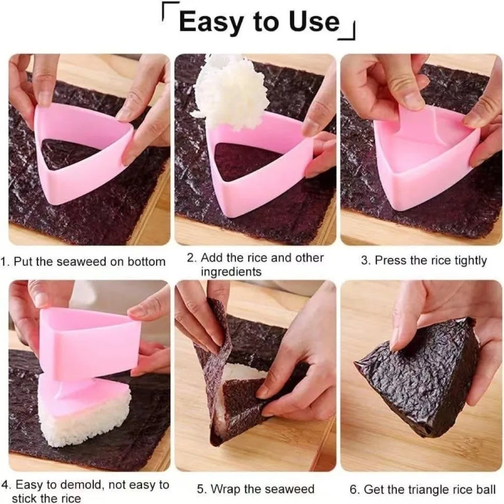 Triangle Onigiri Mold – Non-Stick Rice Ball Sushi Maker Rice Ball Mold Nixie