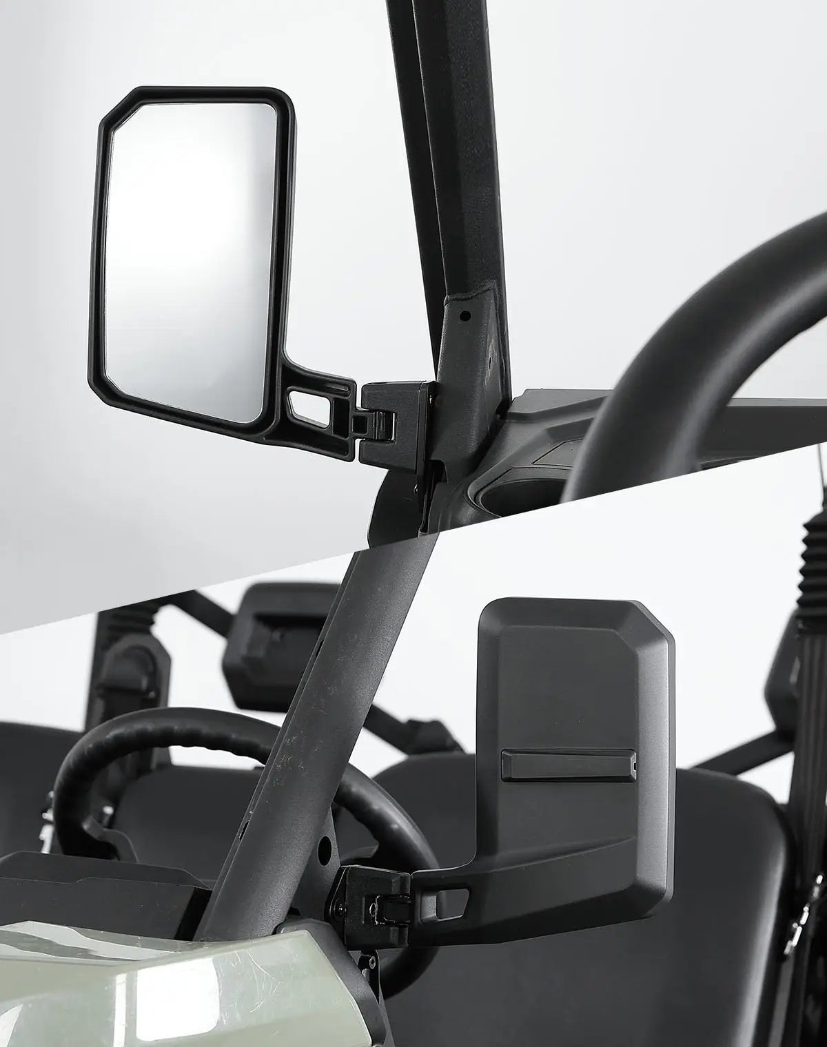 Wide Side Mirrors for Can-Am Defender HD5–HD11 2016-2026 | Foldable UTV Side Mirrors Nixie