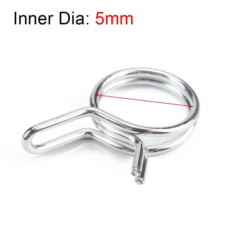 10Pcs Stainless Steel Spring Hose Clamps 5mm–30mm Assortment Kit