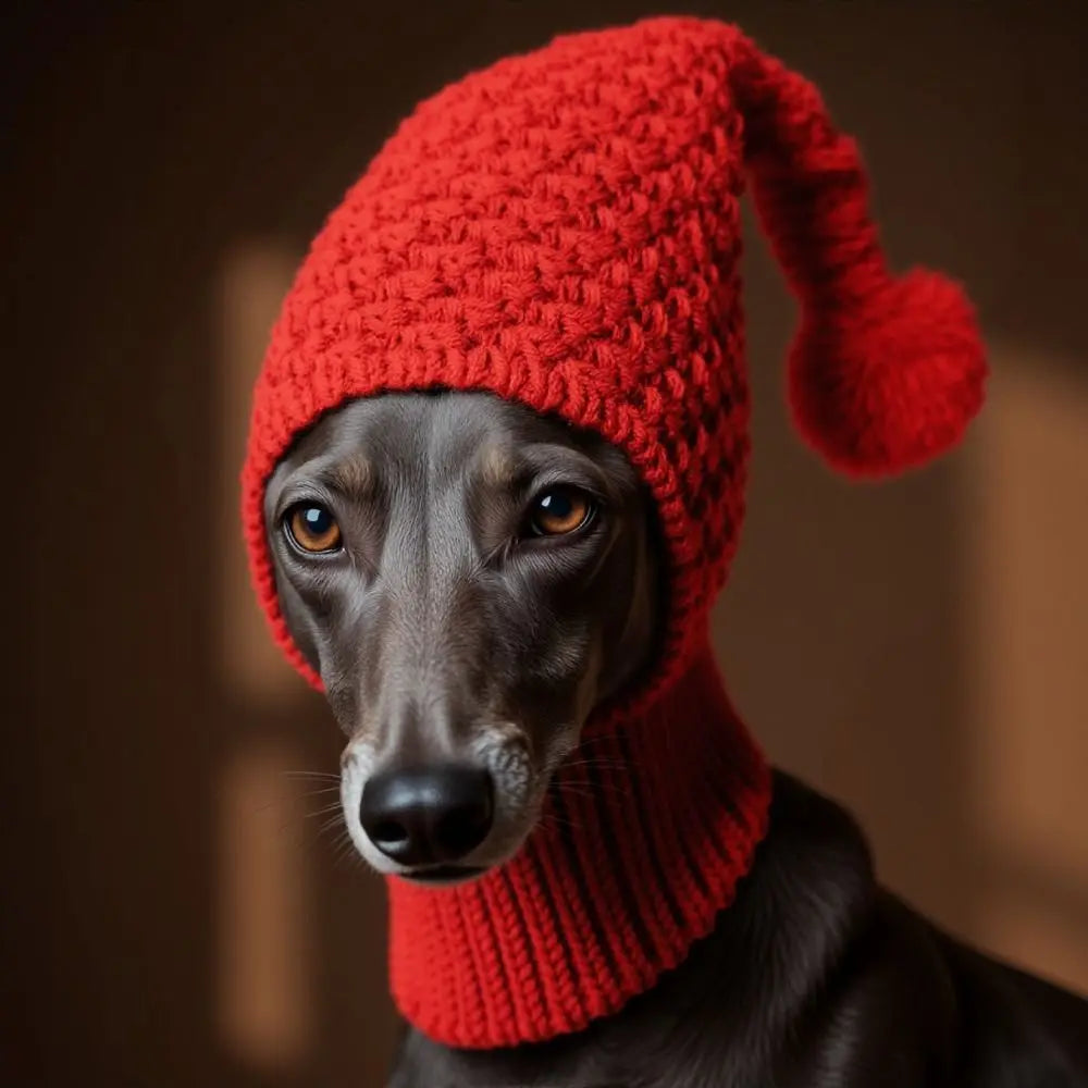 Knitted Dog Hat Yarn Puppy Hood Warm Ear Cover – S, M, L Dog Hat Nixie