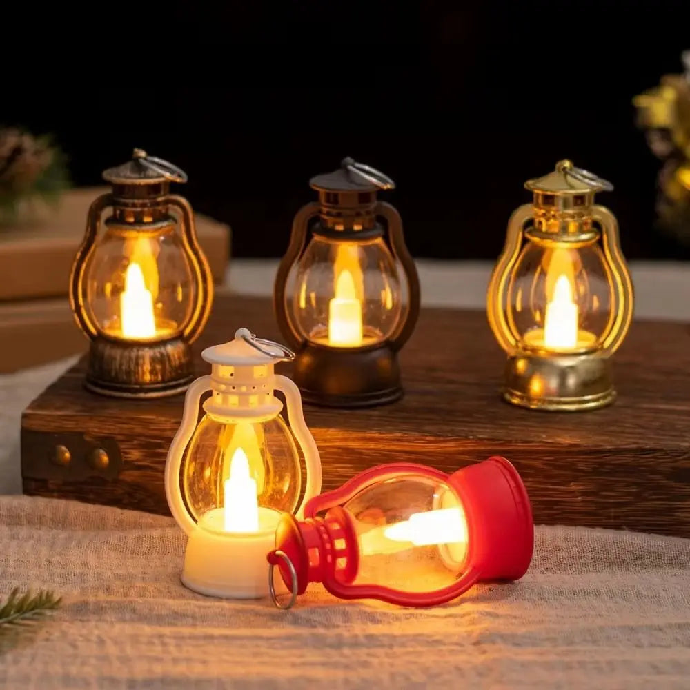 Retro LED Candlestick Hanging Lantern – Warm Ambient Night Light LED Decorative Lantern Nixie