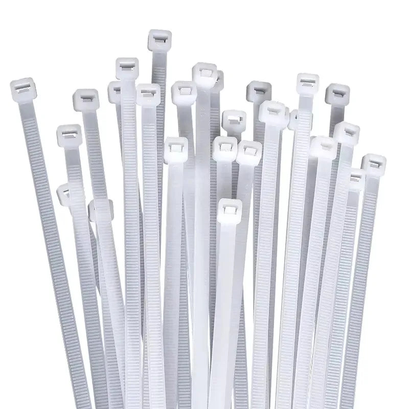 100PCS Self-Locking Nylon Cable Ties Black Zip Straps Nylon Cable Ties Nixie