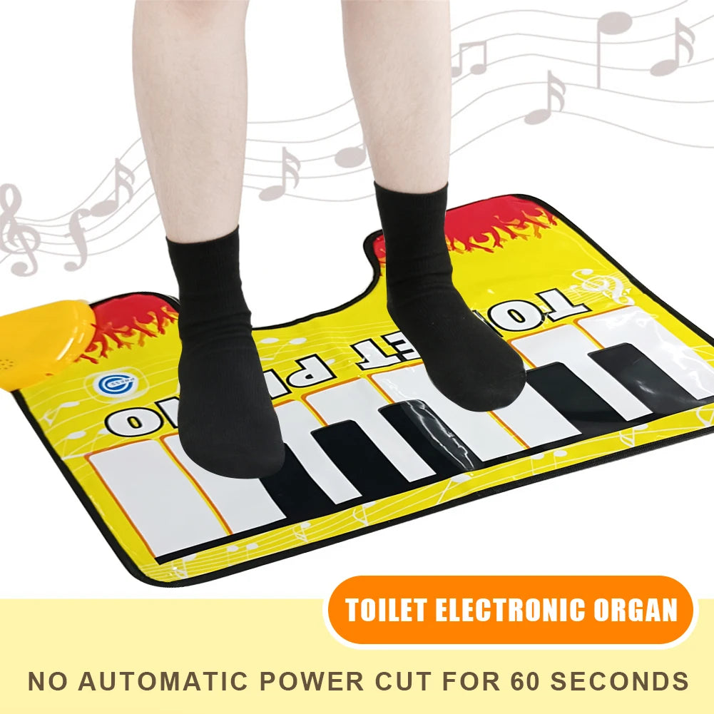 Toilet Piano Mat – Musical Keyboard Bathroom Floor Mat Novelty Bath Mat Nixie