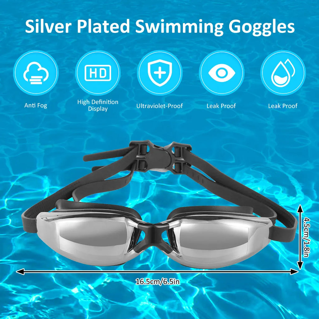 Nixie Swimming Goggles – Anti-Fog, UV Protection, Wide View Swimming Goggles Nixie