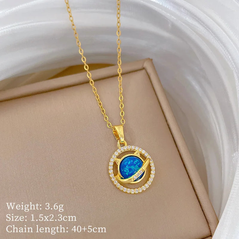 Women's Cat Pendant Choker Necklace – Gold Stainless Steel Pendant Necklace Nixie