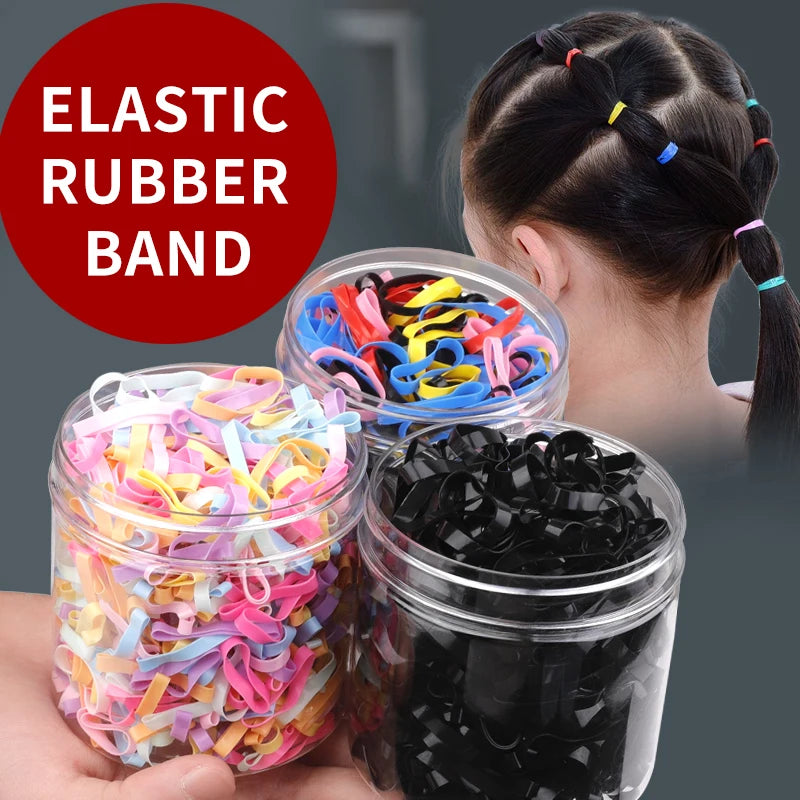 500pc Colorful Elastic Hair Bands Ponytail Holders for Women Elastic Hair Bands Nixie