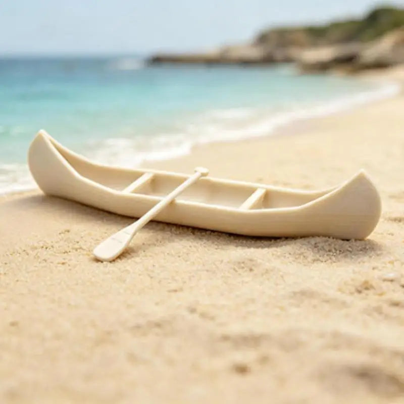 Miniature Canoe Boat Model Figurine Desktop Dollhouse Ornament Miniature Figurine Ornament Nixie