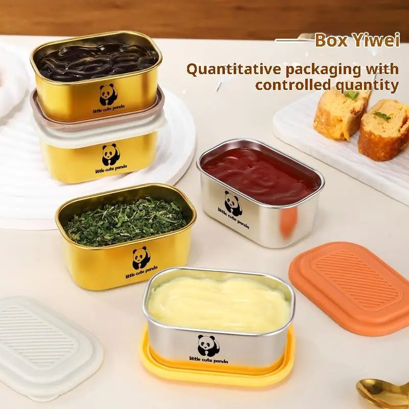 140ml Leak-Proof 304 Stainless Steel Seasoning Box & Sauce Cup Condiment Container Nixie