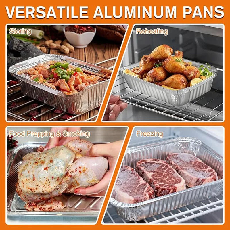 100-Pack Aluminum Foil Loaf Pans – Non-Stick Baking Trays Foil Loaf Baking Pans Nixie