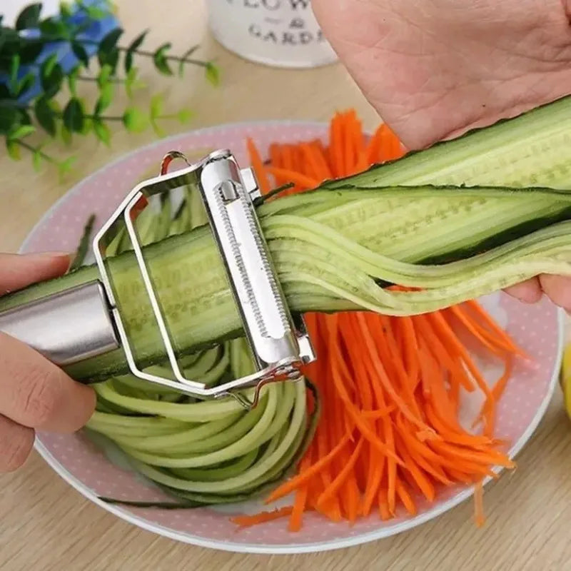 Stainless Steel Julienne Peeler & Grater – 2-in-1 Kitchen Tool Julienne Peeler Grater Nixie