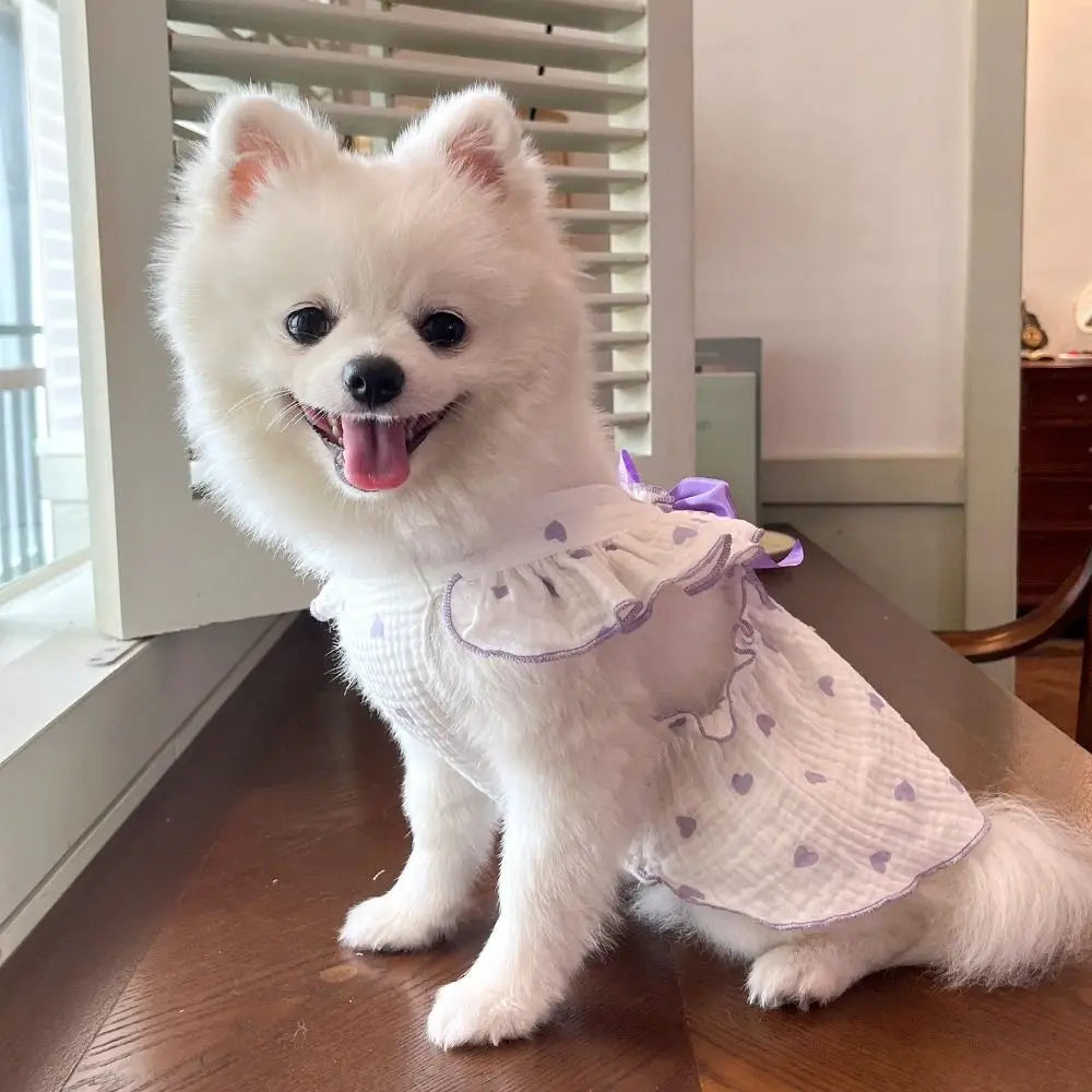 Cute Printed Summer Dog Princess Dress – Cotton Pet Skirt Pet Dog Dress Nixie