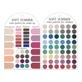 Soft Summer Seasonal Color Palette Cards – Makeup & Fashion Guide Color Palette Card Nixie Default Title