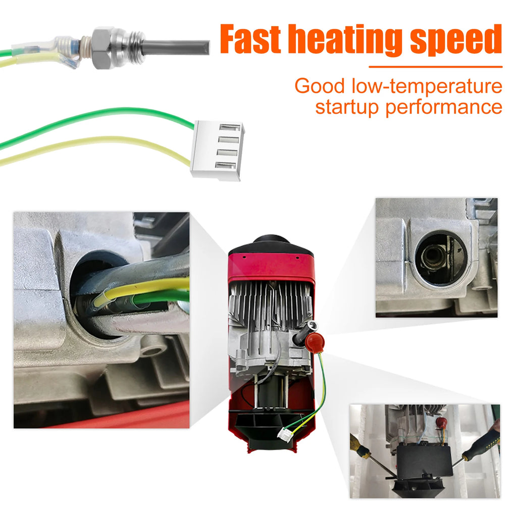 12V Glow Plug Repair Kit for 2KW 5KW 8KW Diesel Parking Heater Heater Repair Kit Nixie