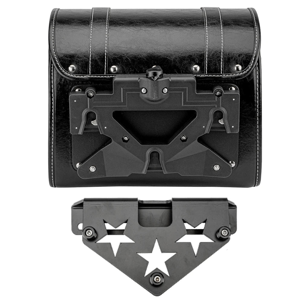KEMITOUR Universal Motorcycle PU Leather Saddlebag Quick Release Motorcycle Saddlebag Nixie