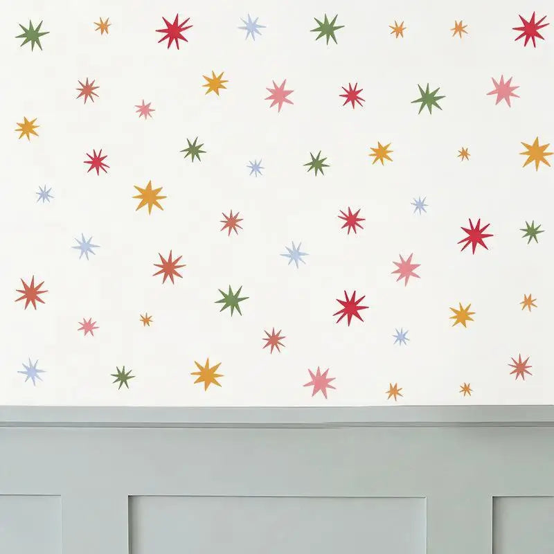 Rainbow Diamond Star Wall Decals – Kids Nursery Room Stickers Wall Decals Nixie
