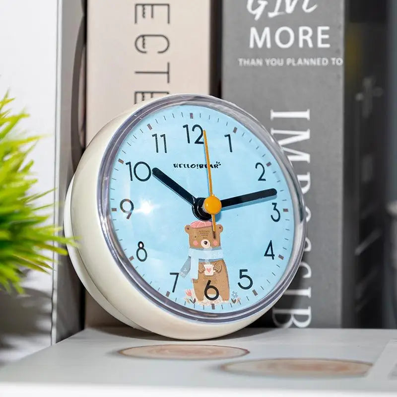 Mini Suction Cup Waterproof Quartz Wall Clock 7cm – Bathroom