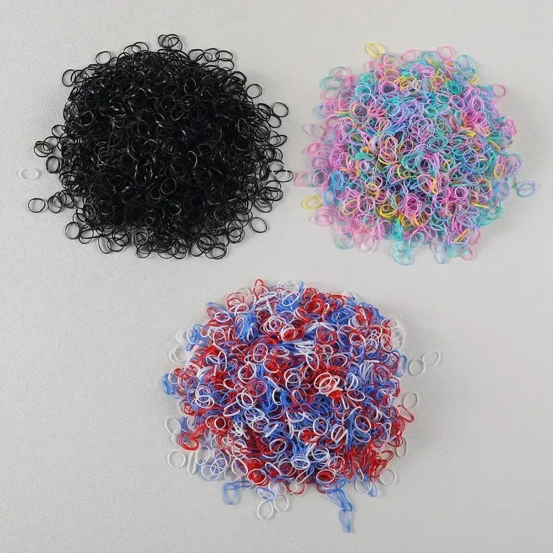 1500 Pcs Colorful Rubber Hair Ties for Girls & Kids Ponytail Kids Hair Ties Nixie