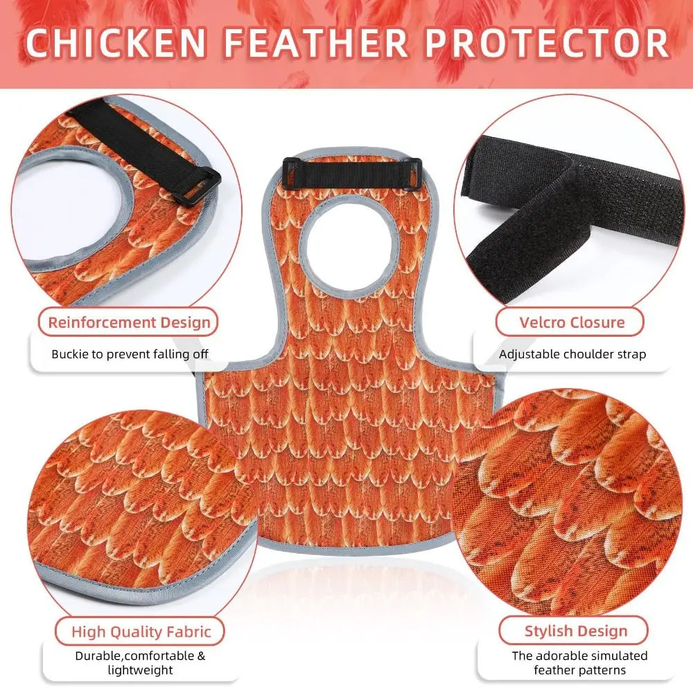 Breathable Chicken Saddles for Hens – Adjustable Back Protector