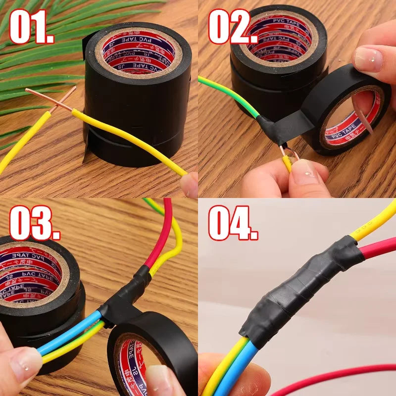 Black PVC Electrical Insulating Tape – Heat Resistant 50m Roll Electrical Insulating Tape Nixie