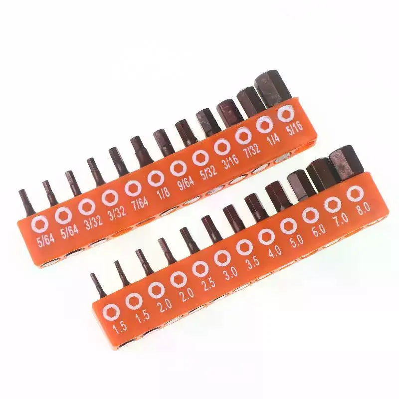 Magnetic Screwdriver Bit Set 12/24 Pc – 25mm Hex Shank S2 Steel Screwdriver Bit Set Nixie