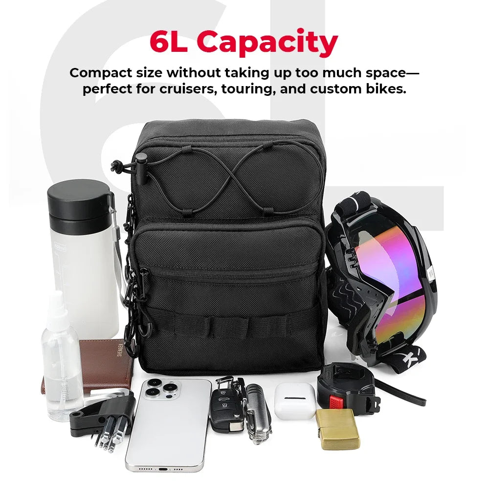 KEMITOUR 6L Motorcycle Handlebar Bag – Universal Fit Motorcycle Handlebar Bag Nixie