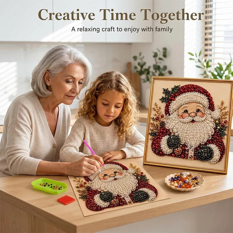 Christmas Diamond Painting Kit with Frame | DIY Pearl Bead Art Diamond Painting Kit Nixie