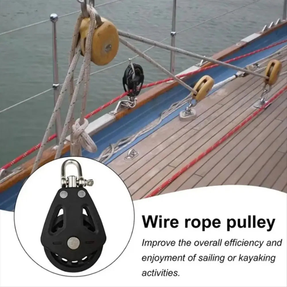 Heavy Duty Stainless Steel Swivel Pulley Block – 1500 lb WLL Swivel Pulley Block Nixie