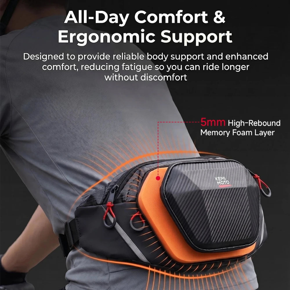KEMITOUR EVA Waterproof Motorcycle Waist & Leg Bag Fanny Pack Motorcycle Waist Bag Nixie