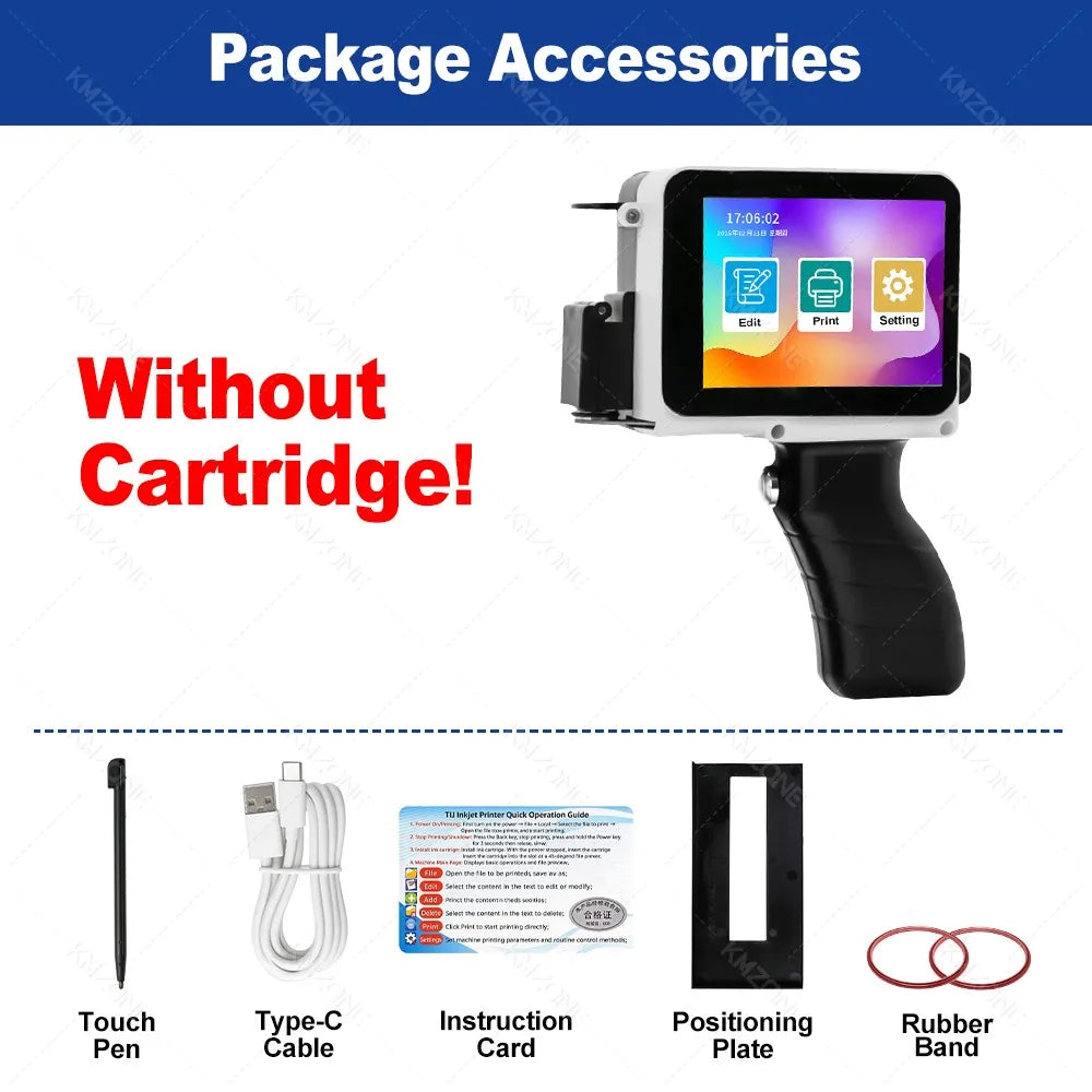 INSTOFC Handheld Inkjet Printer 12.7mm – Barcode & Date Coder