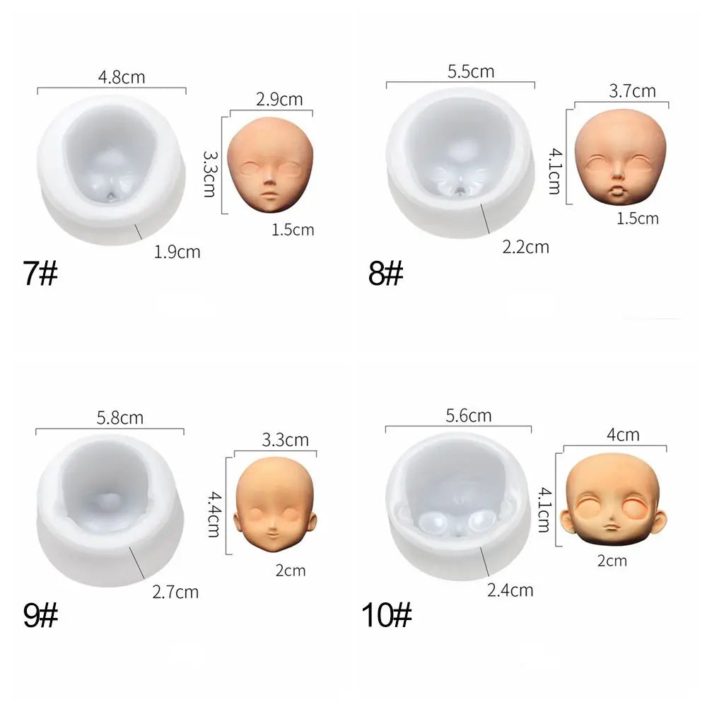 3D Baby Face Silicone Mold – DIY Doll Modification Clay Tool Silicone Craft Mold Nixie