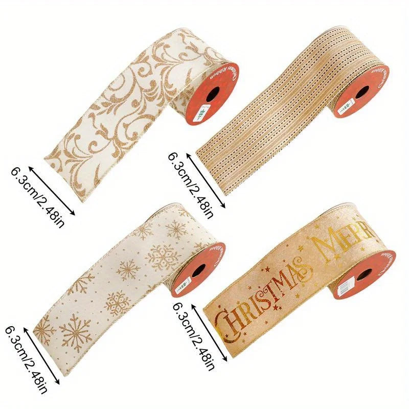Velvet Christmas Ribbon Roll 3 Yards – Holiday Gift Wrapping Holiday Craft Ribbon Nixie