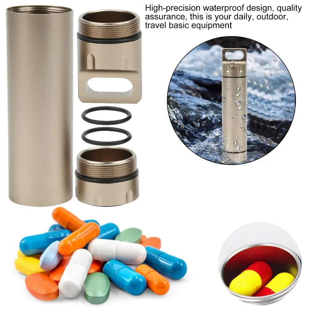 Aluminum Alloy Waterproof Pill Case – CNC Machined Portable Waterproof Pill Case Nixie