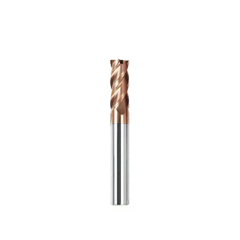 4-Flute Carbide TiSiN Flat End Mill | CNC Milling Cutter