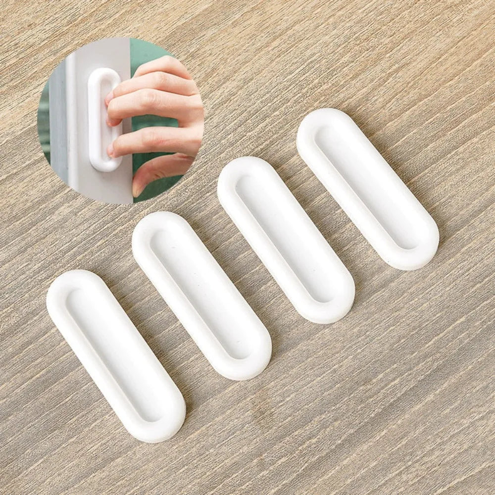 4PCS Self-Adhesive Cabinet Handles – No-Drill Door Pull Set
