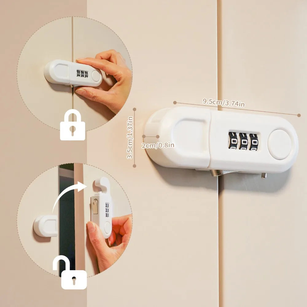Child Safety Cabinet & Drawer Lock – Adhesive Door Protector Child Safety Lock Nixie