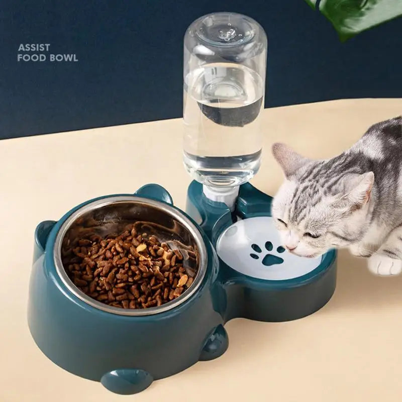 2-in-1 Pet Feeding Bowl & Auto Water Dispenser – BPA-Free Pet Feeding Set Nixie