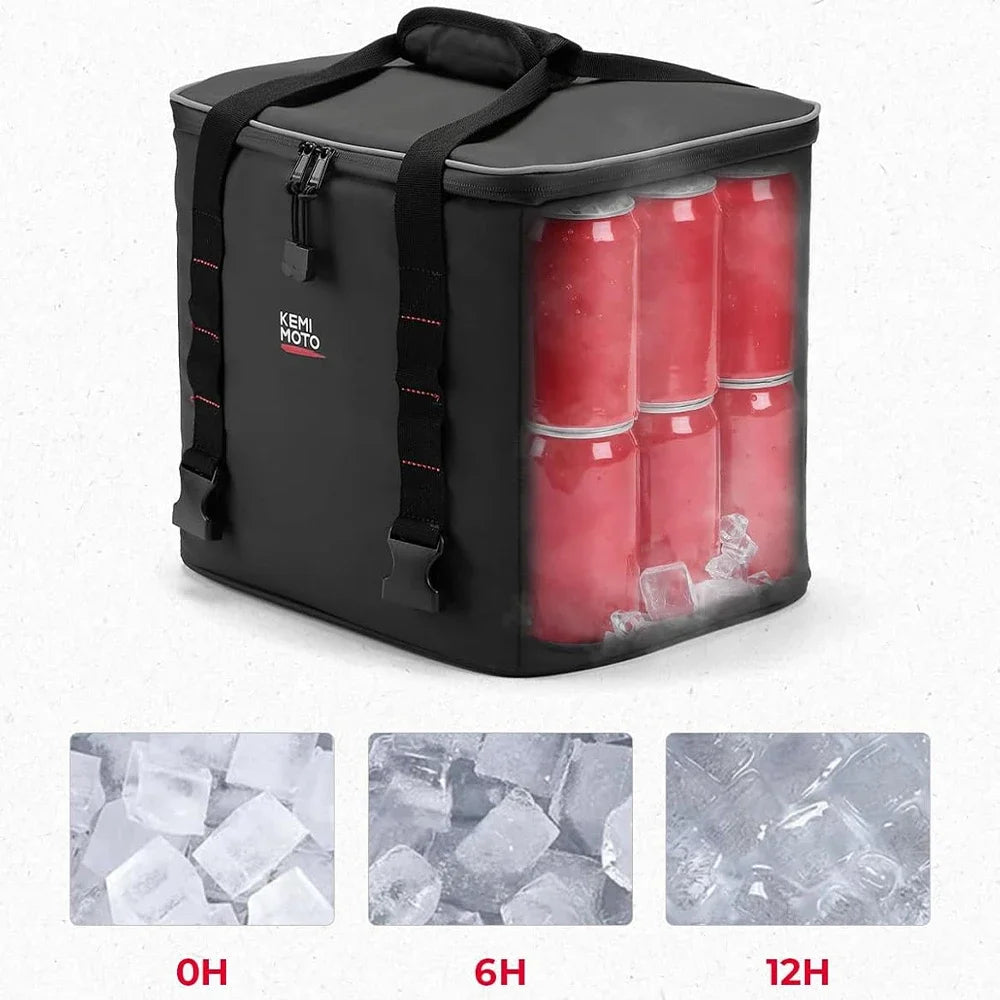 KEMITOUR 20L Motorcycle Insulated Cooler Tail Bag | Waterproof Motorcycle Cooler Bag Nixie