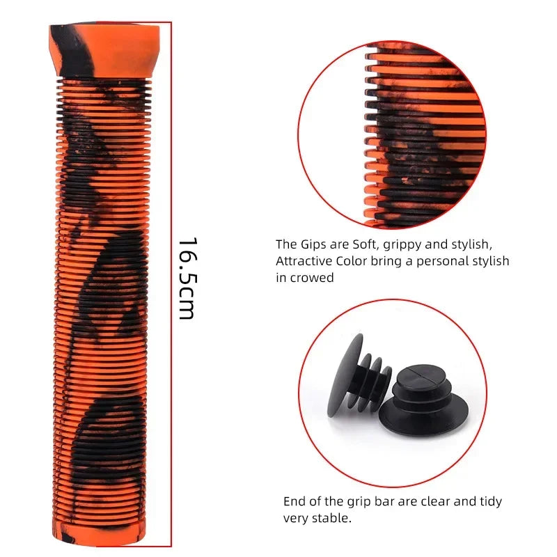 BUCKLOS 165mm Rubber Bike Handlebar Grips – Anti-Slip Pair Bike Handlebar Grips Nixie