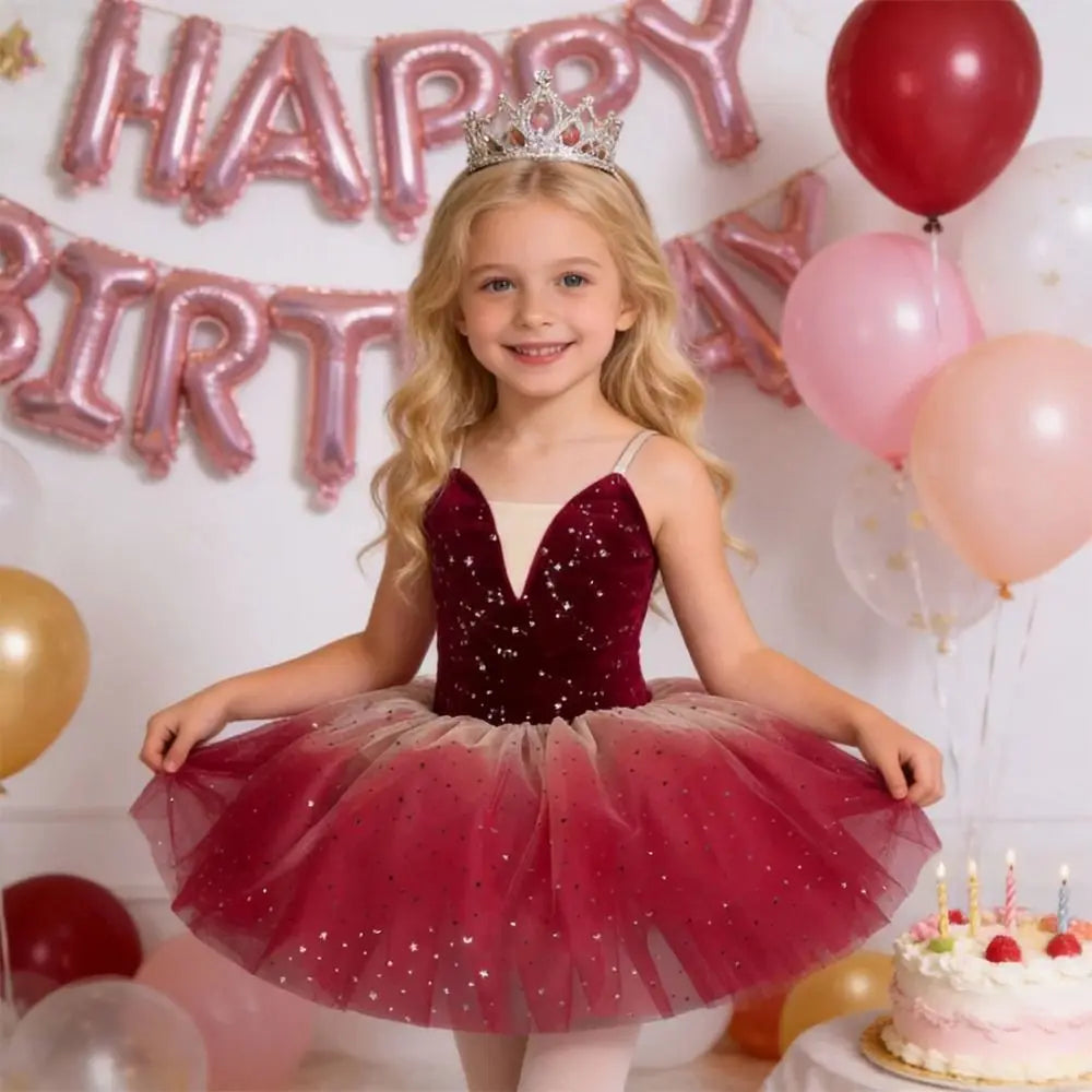 Girls Sequin Ballet Tutu Dress – Sparkly Dance Costume Kids Ballet Costume Nixie
