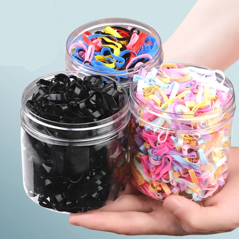 500pc Colorful Elastic Hair Bands Ponytail Holders for Women Elastic Hair Bands Nixie