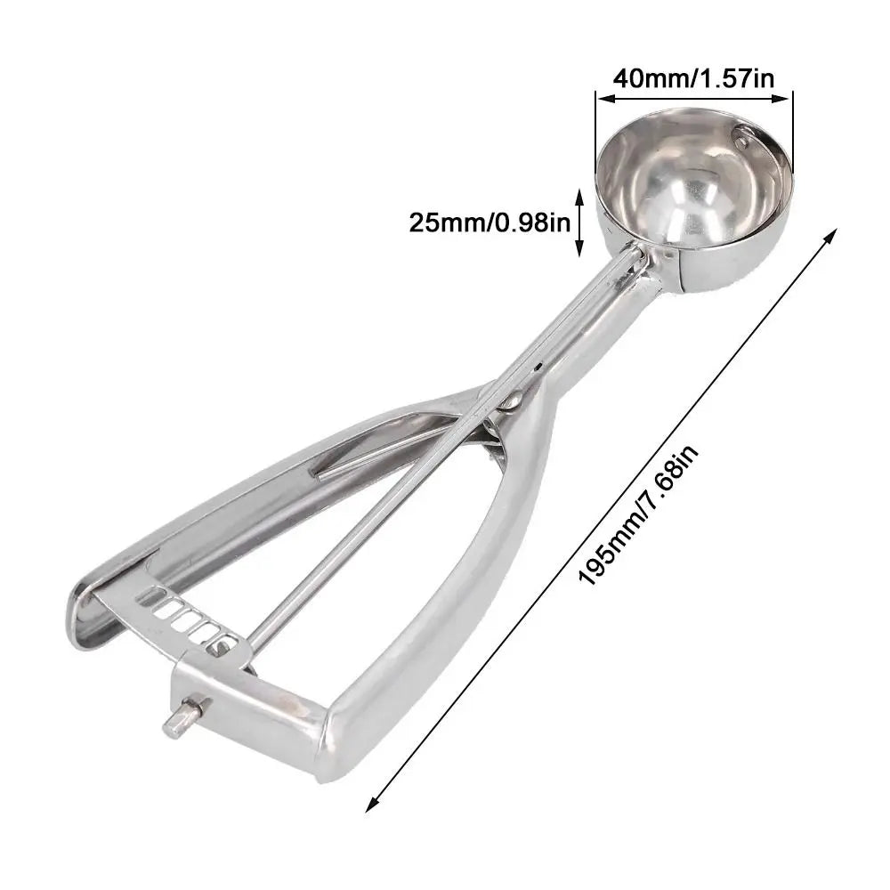 Nixie Stainless Steel Trigger Ice Cream Scoop | 4/5/6 cm Ice Cream Scoop Nixie