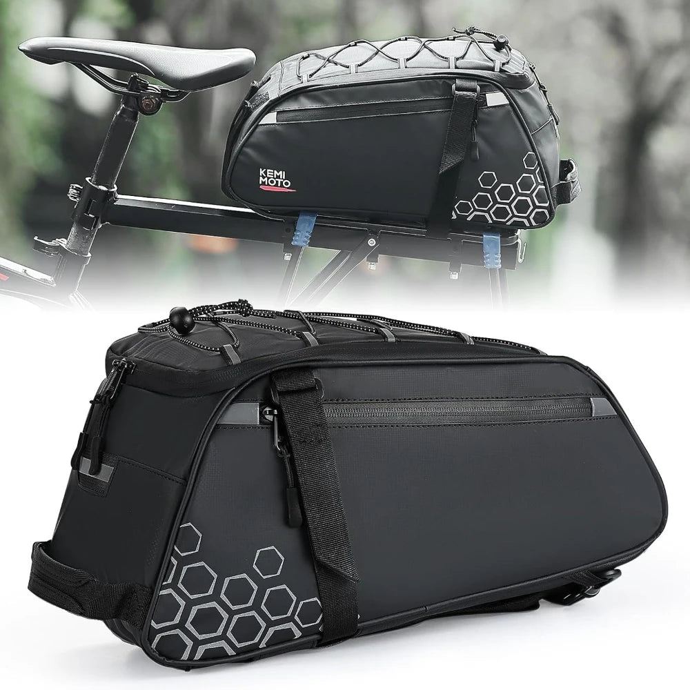 KEMITOUR Waterproof Rear Bike Rack Bag 8L/11L Pannier Trunk Bag Bicycle Pannier Bag Nixie