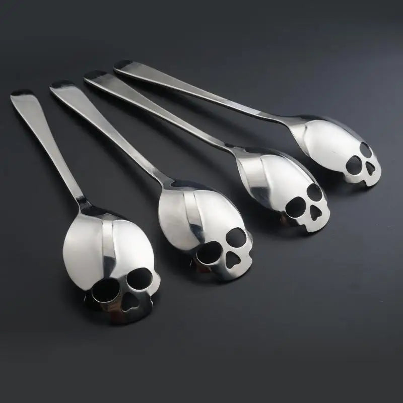 Skull Stainless Steel Spoon – Coffee, Dessert & Bar Stirrer