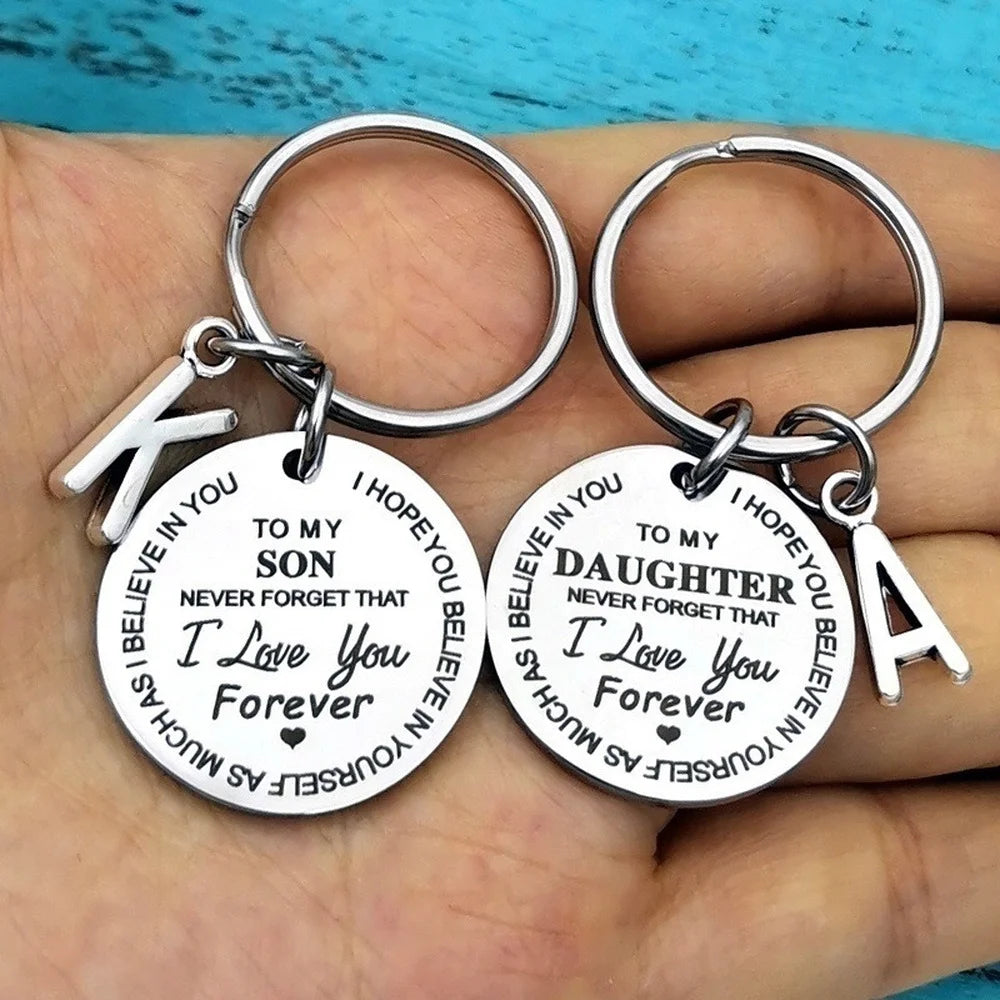 Inspirational Letter Keychain Gift for Son or Daughter A-Z Inspirational Keychain Nixie J Daughter